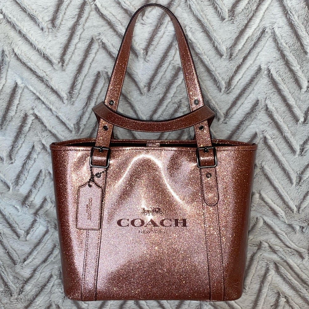 Beautiful glitter Coach Ferry tote!